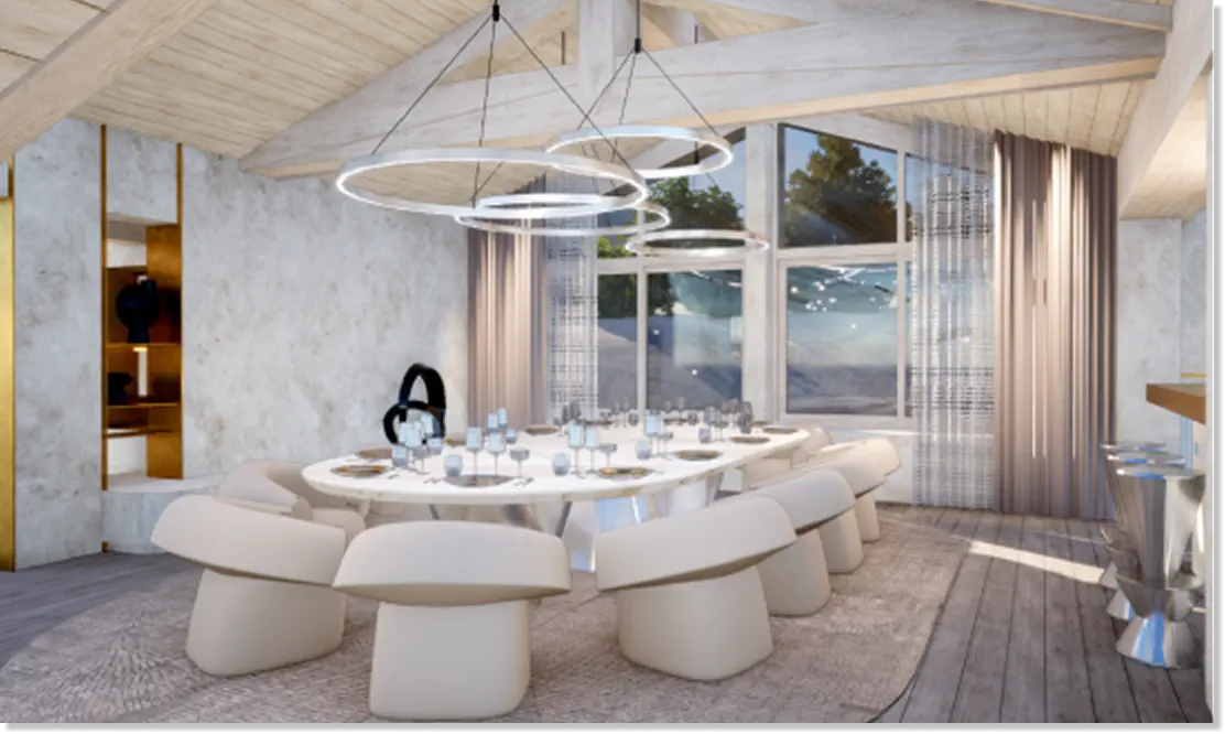 Chalet Invictus Courchevel visualisation 3D interieur premium photo 1